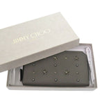 Jimmy Choo Gray Leather Long Wallet (Bi-Fold) (Pre-Owned)