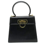 Salvatore Ferragamo Black Leather Shoulder Bag (Pre-Owned)