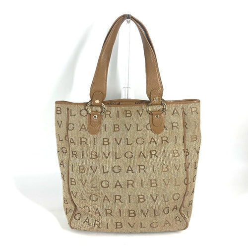 Bvlgari Beige Leather Tote Bag (Pre-Owned)