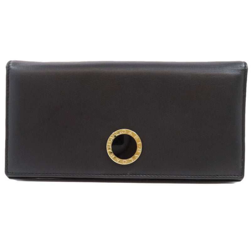 Bvlgari Black Leather Long Wallet (Bi-Fold) (Pre-Owned)