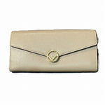 Fendi Beige Leather Long Wallet (Bi-Fold) (Pre-Owned)