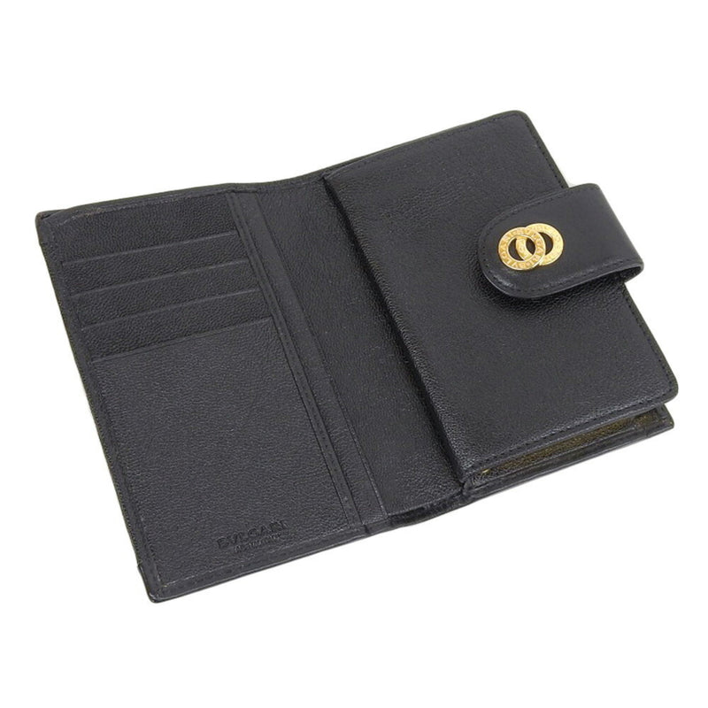 Bvlgari Bvlgari Bvlgari Black Leather Wallet (Bi-Fold) (Pre-Owned)