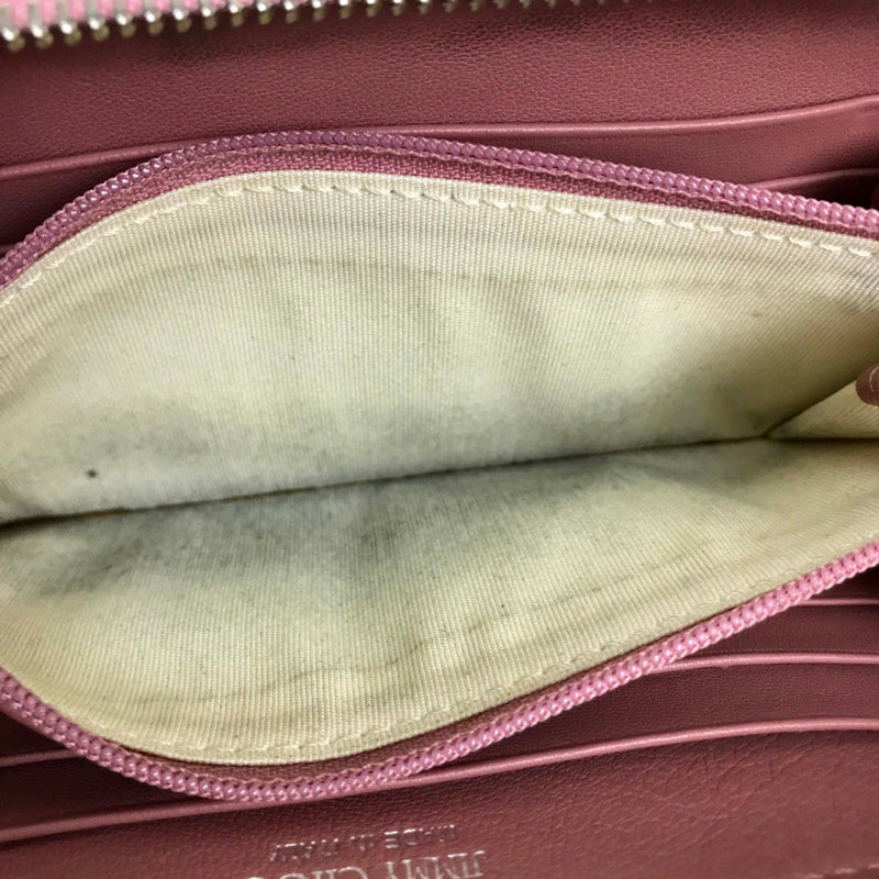 Jimmy Choo Pink Leather Long Wallet (Bi-Fold) (Pre-Owned)