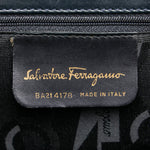 Salvatore Ferragamo Black Leather Handbag Shoulder Bag (Pre-Owned)