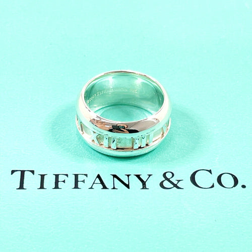 Tiffany Atlas Silver Silver 925 Band Ring (Pre-Owned)