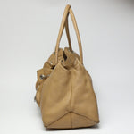 Furla Beige Leather Shoulder Bag Tote Bag (Pre-Owned)