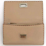 Fendi Beige Pink Leather Long Wallet (Bi-Fold) (Pre-Owned)