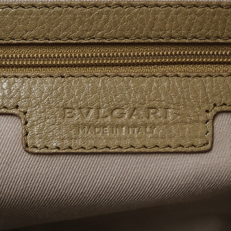 Bvlgari Beige Leather Tote Bag (Pre-Owned)