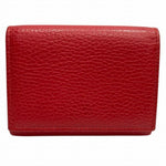 Gucci Red Color Leather Wallet (Tri-Fold) (Pre-Owned)