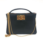 Fendi Peekaboo Black Leather Shoulder Bag (Pre-Owned)