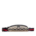 Gucci Navy Canvas Leather Fanny Pack (Pre-Owned)