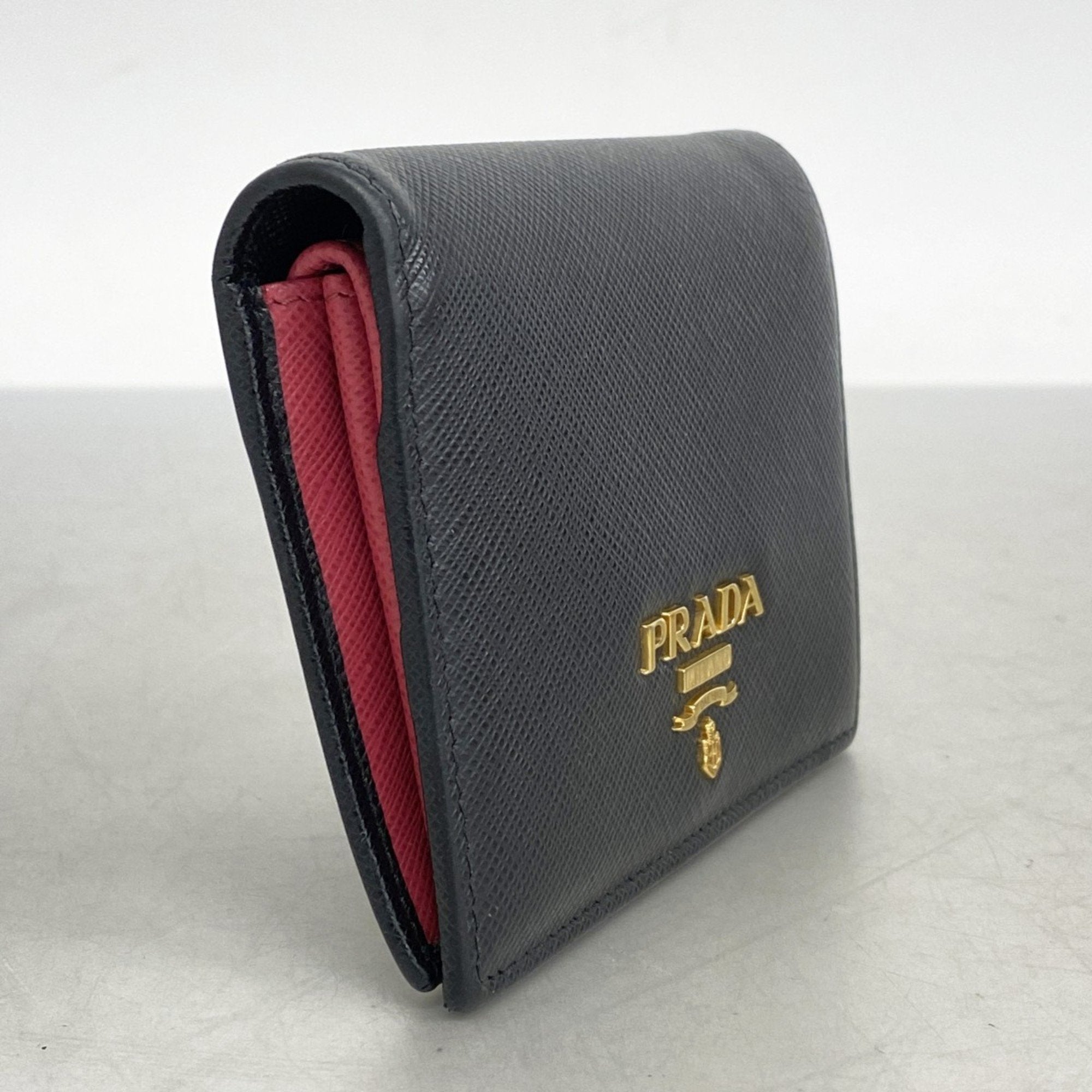 Prada Black Leather Wallet (Bi-Fold) (Pre-Owned)