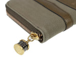 Bvlgari Brown Khaki Canvas Coin Purse/Coin Case (Pre-Owned)