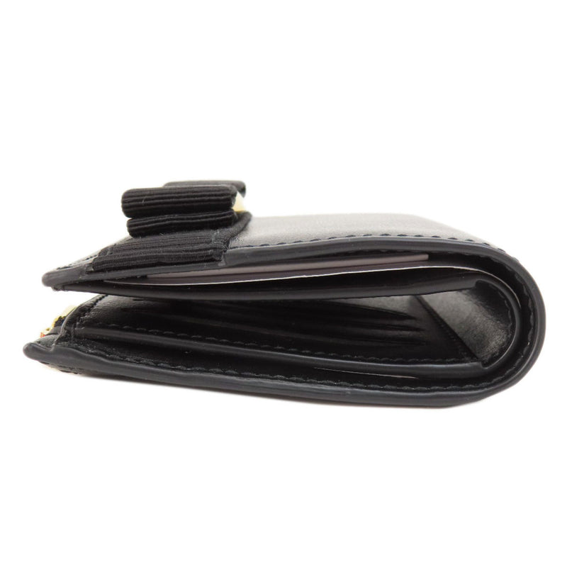 Salvatore Ferragamo Black Leather Wallet (Bi-Fold) (Pre-Owned)