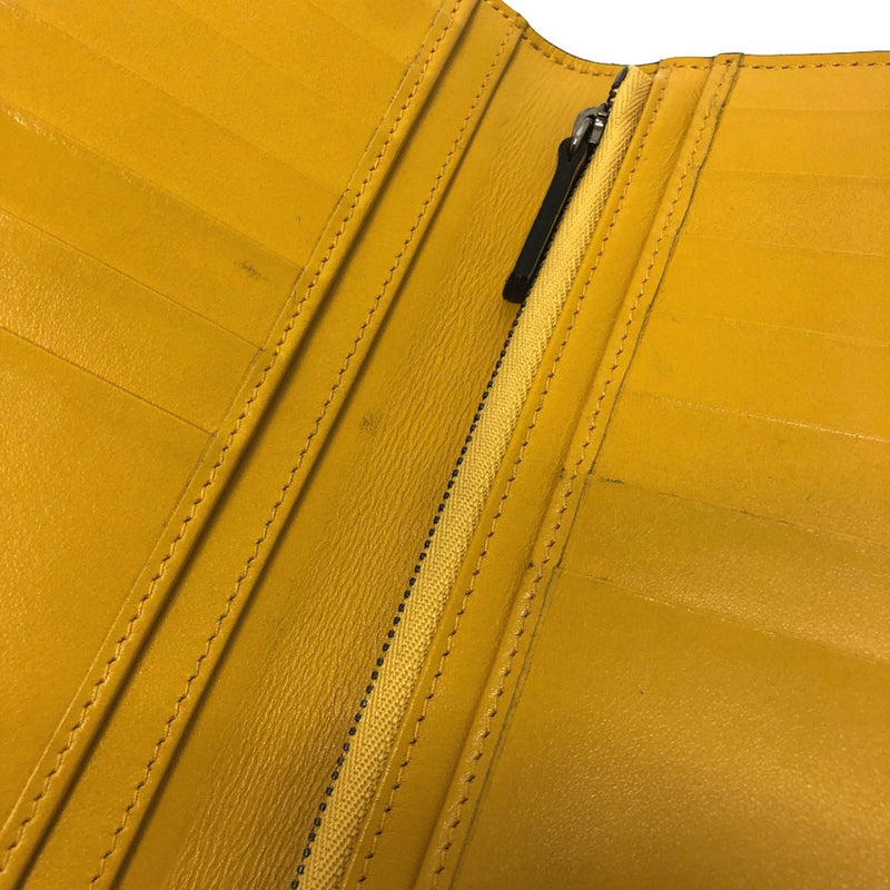 Jimmy Choo Yellow Leather Long Wallet (Bi-Fold) (Pre-Owned)