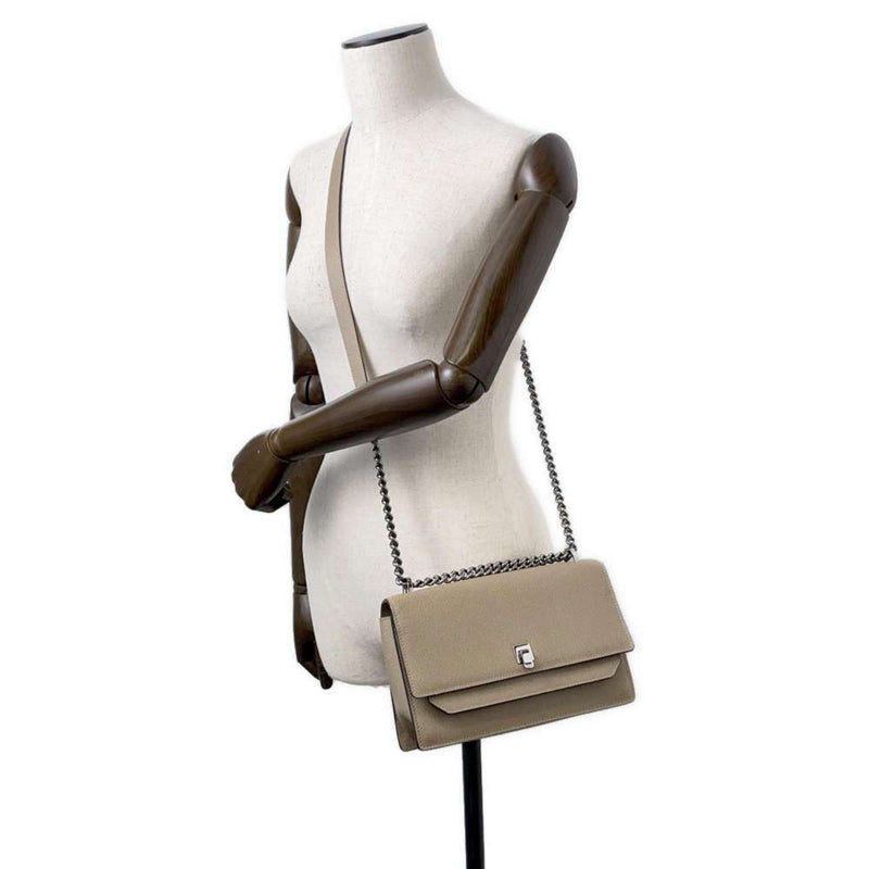 Valextra Beige Leather Shoulder Bag (Pre-Owned)