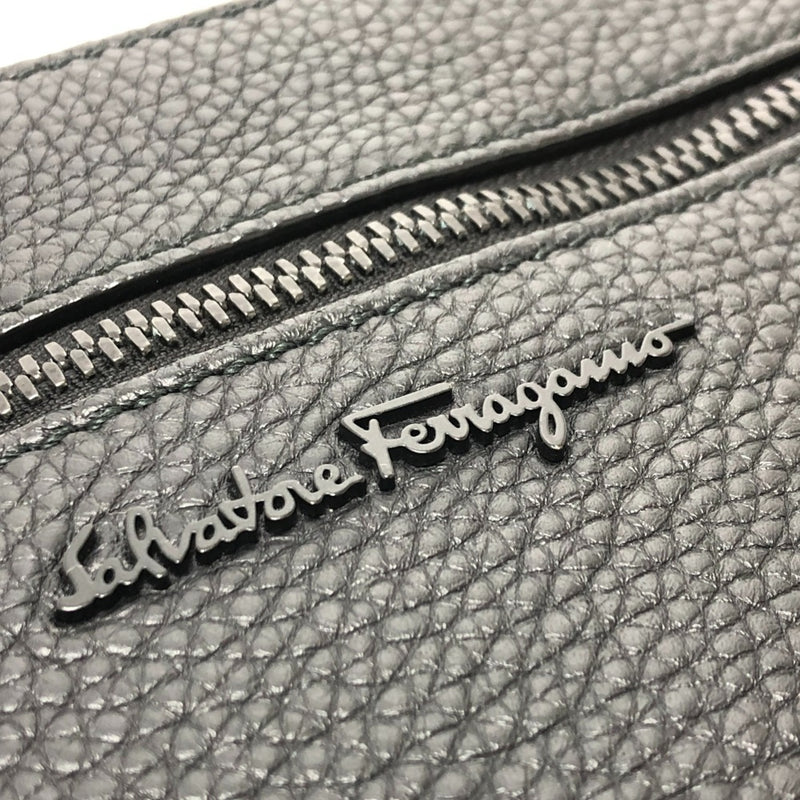 Salvatore Ferragamo Black Leather Clutch Bag (Pre-Owned)