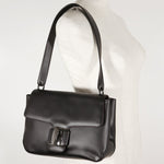 Salvatore Ferragamo Black Leather Shoulder Bag (Pre-Owned)