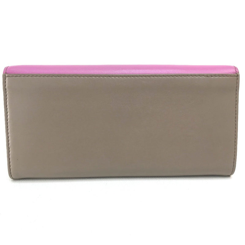 Salvatore Ferragamo Beige Leather Long Wallet (Bi-Fold) (Pre-Owned)