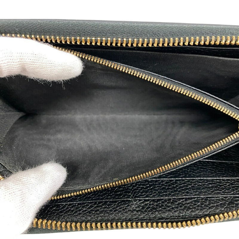 Gucci Black Leather Long Wallet (Bi-Fold) (Pre-Owned)