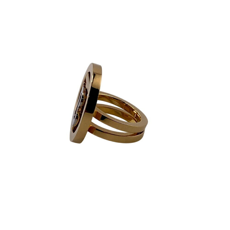 Burberry Gold Silver Gold Plating Band Ring (Pre-Owned)