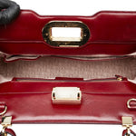 Bvlgari Wine Leather Handbag (Pre-Owned)