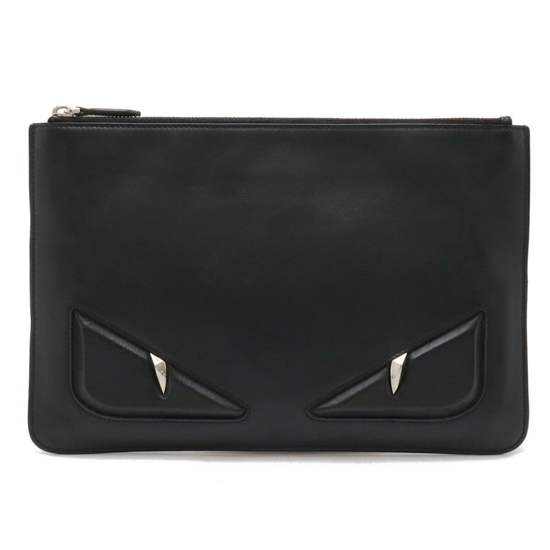 Fendi Black Leather Clutch Bag (Pre-Owned)