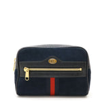 Gucci Navy Red Color Suede Patent Leather Fanny Pack Sling Bag (Pre-Owned)