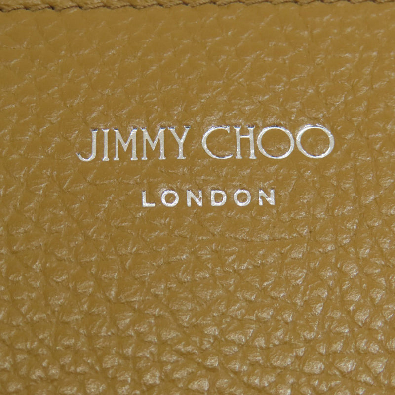 Jimmy Choo Black Brown Leather Coin Purse/Coin Case (Pre-Owned)