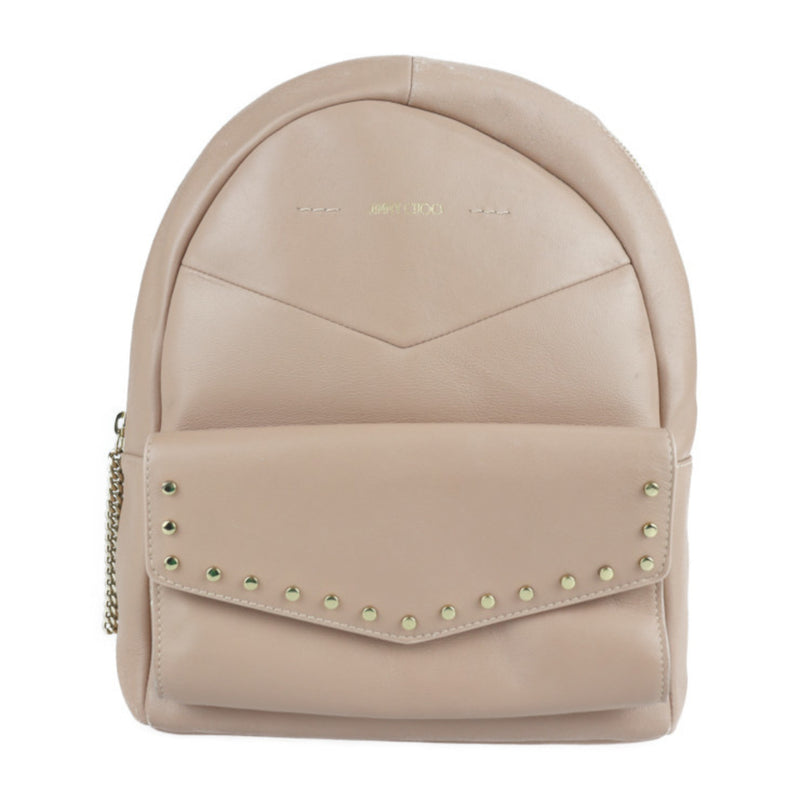 Jimmy Choo Pink Beige Leather Backpack (Pre-Owned)