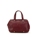 Bvlgari Wine Leather Handbag (Pre-Owned)