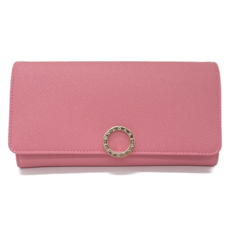 Bvlgari Pink Leather Long Wallet (Bi-Fold)