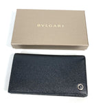 Bvlgari Black Leather Long Wallet (Bi-Fold) (Pre-Owned)