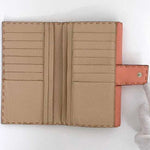 Fendi Beige Pink Leather Long Wallet (Bi-Fold) (Pre-Owned)