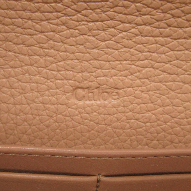 Chloé Brown Leather Long Wallet (Bi-Fold)