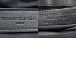 Balenciaga Beige Black Raffia Leather Handbag Shoulder Bag (Pre-Owned)