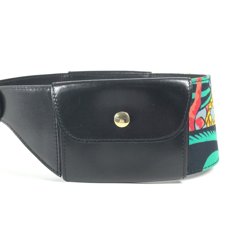 Celine Black Multi-Color Leather Silk Fanny Pack (Pre-Owned)