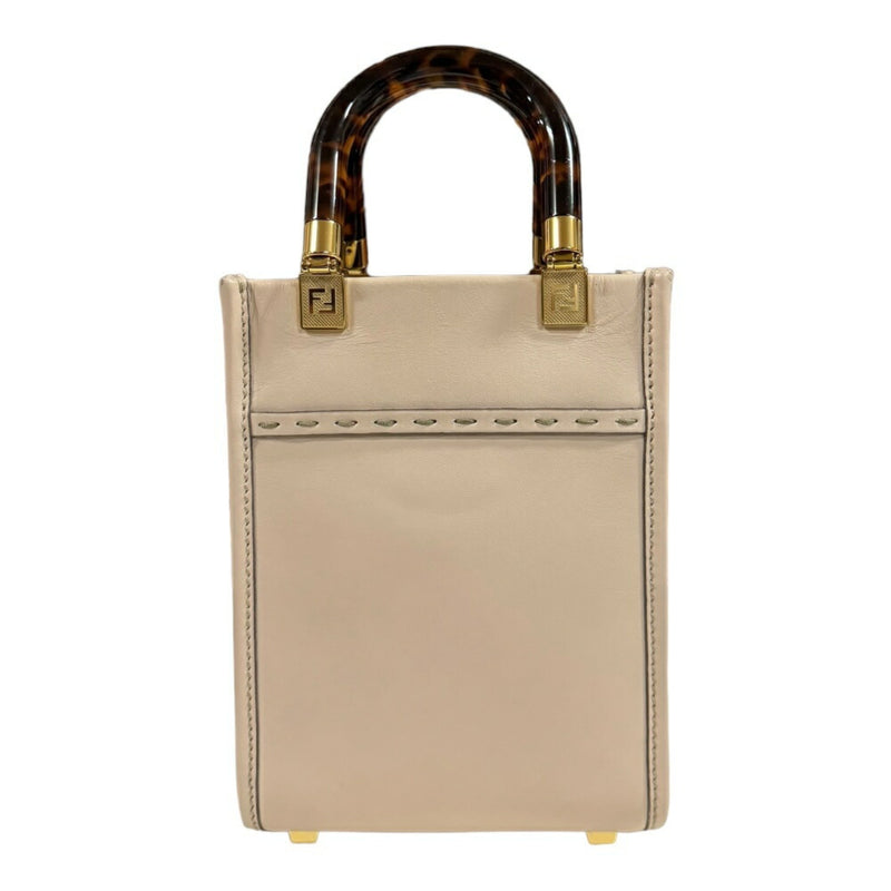 Fendi Beige Leather Shoulder Bag (Pre-Owned)