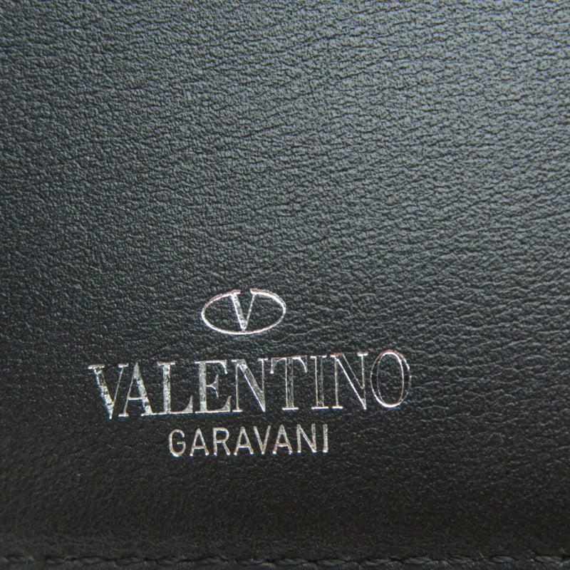 Valentino Garavani Black Nylon Leather Wallet (Bi-Fold) (Pre-Owned)