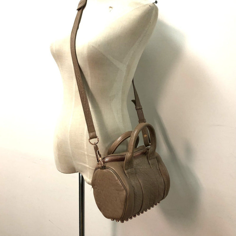 Alexander Wang Beige Leather Handbag Pochette Shoulder Bag (Pre-Owned)