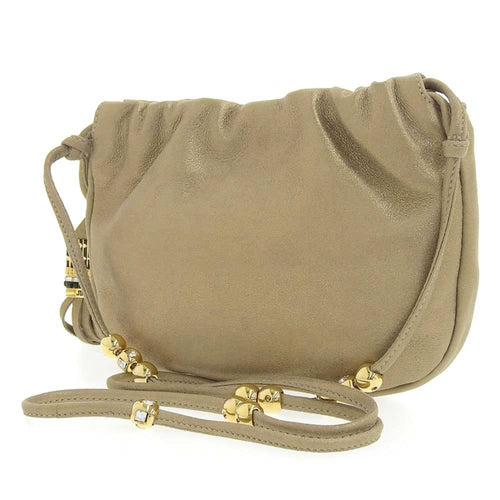 Jimmy Choo Gold Leather Shoulder Bag (Pre-Owned)