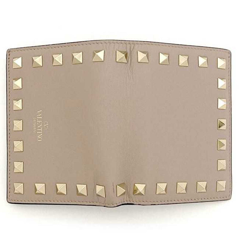 Valentino Garavani Pink Beige Leather Wallet (Bi-Fold) (Pre-Owned)