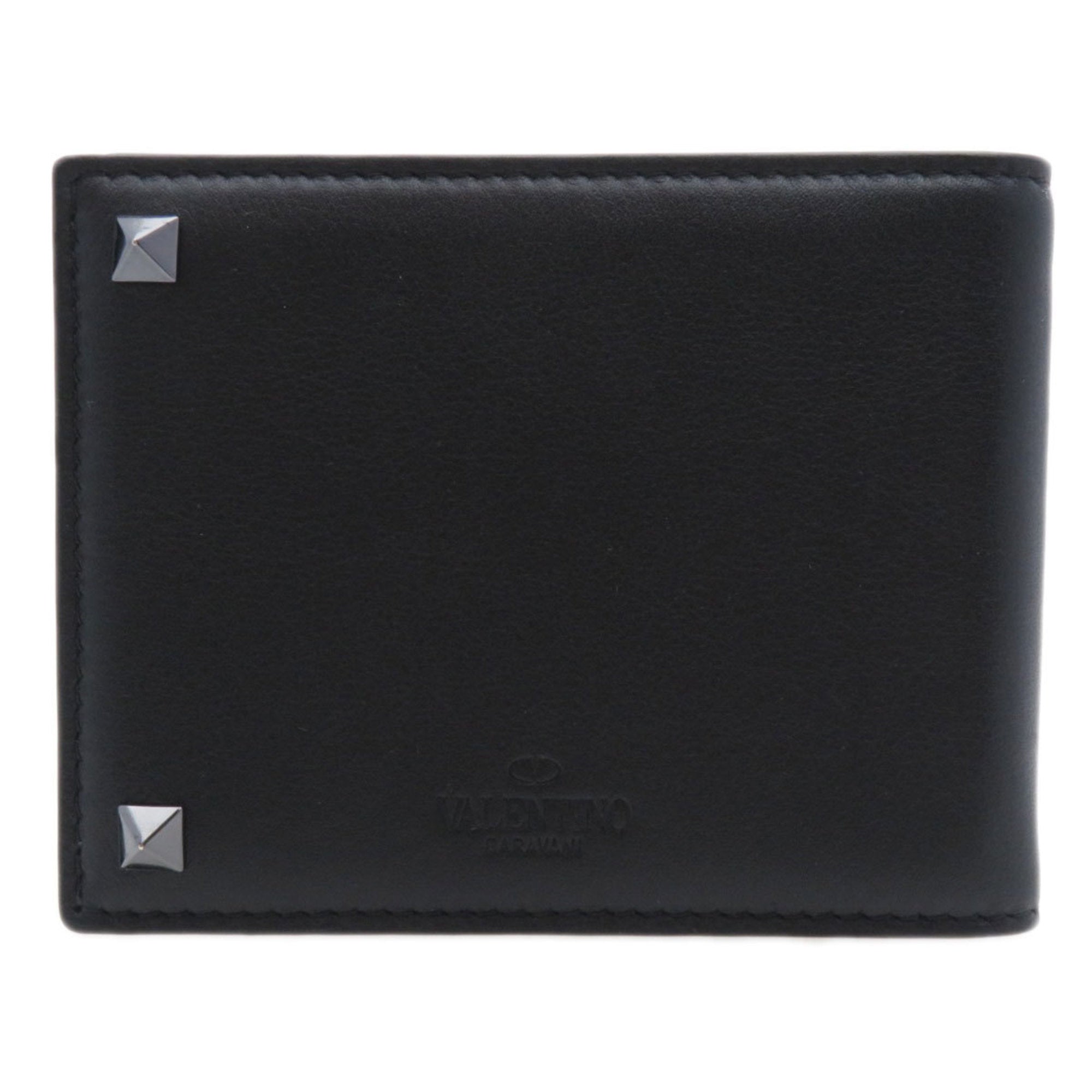 Valentino Garavani Black Leather Wallet (Bi-Fold) (Pre-Owned)