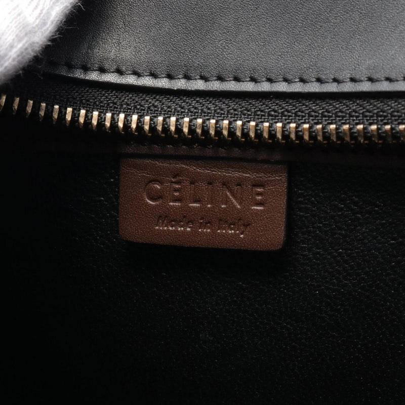 Celine Beige Black Blue Leather Handbag (Pre-Owned)