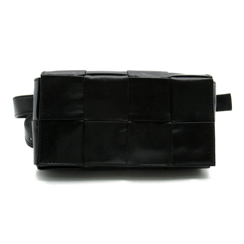 Bottega Veneta Black Leather Fanny Pack Sling Bag