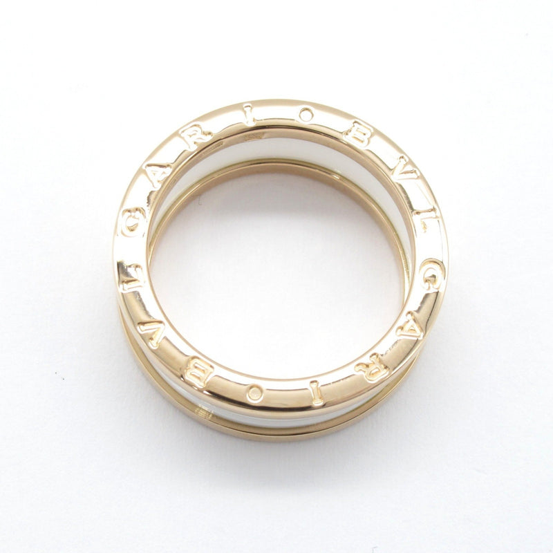 Bvlgari White Ceramic Pink Gold (18K) Band Ring (Pre-Owned)