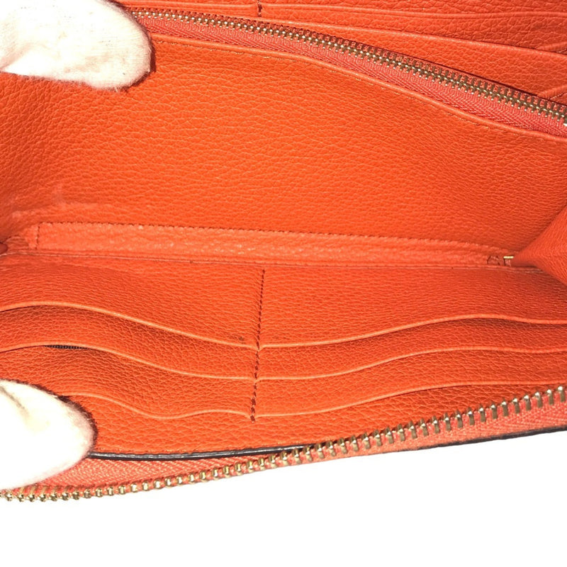 Gucci Orange Leather Long Wallet (Bi-Fold) (Pre-Owned)