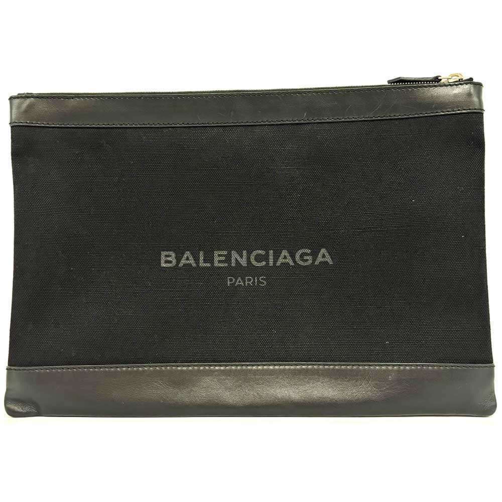 Balenciaga Black Canvas Clutch Bag (Pre-Owned)