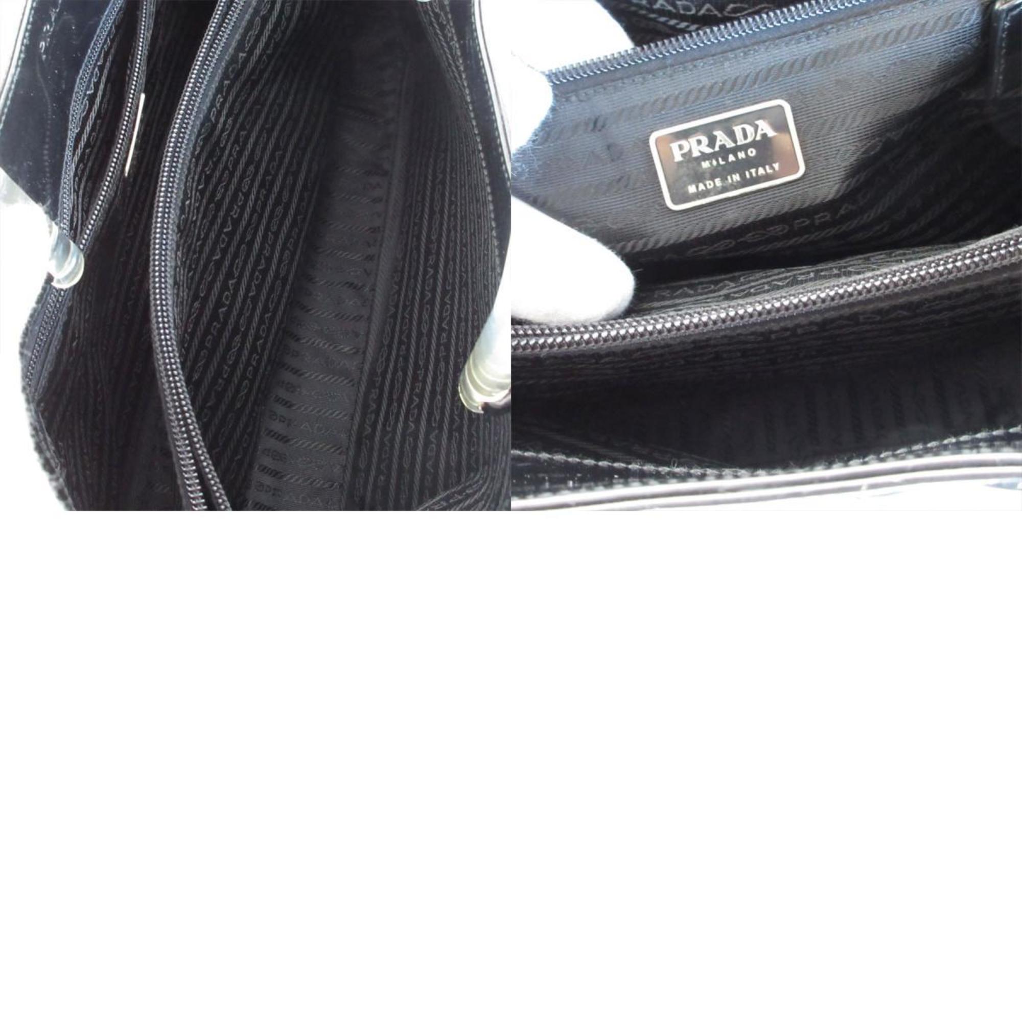 Prada Black Leather Plastic Handbag (Pre-Owned)