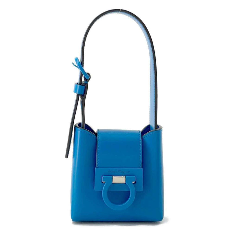 Salvatore Ferragamo Blue Leather Handbag (Pre-Owned)